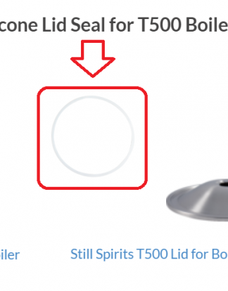 T500 SILICONE SEAL - Gasket for Turbo 500 Boiler Lid (Domed) Works with Stainless Lid or Alembic Copper Dome