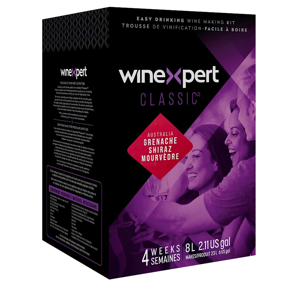 WINE KIT Australian Grenache / Shiraz / Mourvedre Blend Winexpert Classic Series 8L - Makes 6 Gallons Red Wine