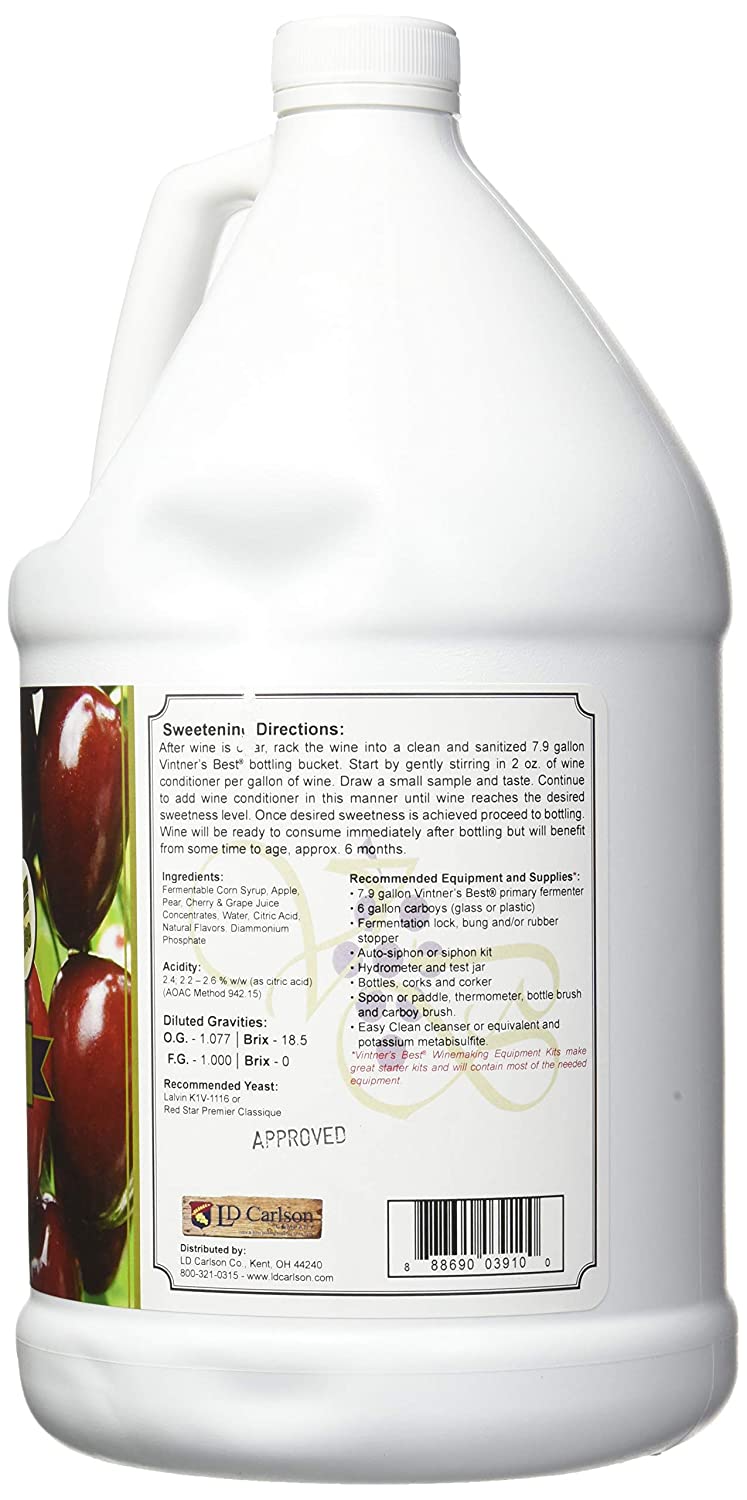 PEACH WINE BASE Vintners Best 128oz Fruit Wine Base - Makes 5 Gallons - Image 5