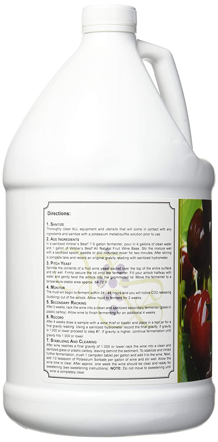 PEACH WINE BASE Vintners Best 128oz Fruit Wine Base - Makes 5 Gallons - Image 4