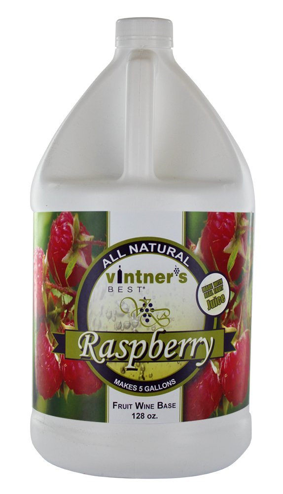 RED RASPBERRY WINE BASE Vintner's Best 128oz Fruit Wine Base - Makes 5 Gallons