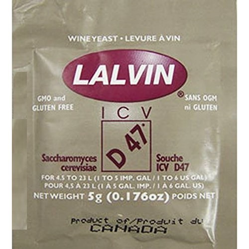 ICV-D-47 D47 DRY WINE YEAST Côtes du Rhône for White and Blush Wines 5g Packet from Lalvin