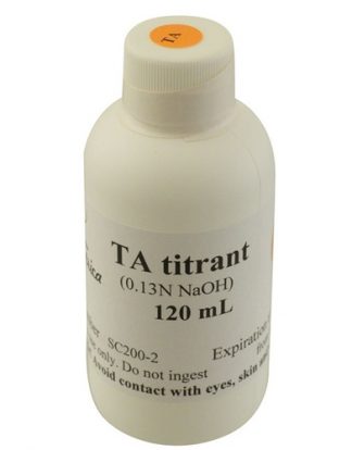 Vinmetrica TA TITRANT for MT560 & MT570 120 mL (0.133N NaOH) MT560D ORANGE DOT for the SC-100 and SC-300 kits Sodium Hydroxide