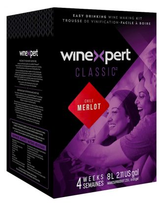 Renowned WINE KIT CHILEAN MERLOT Winexpert Classic Series 8L - Makes 6 Gallons Red Wine