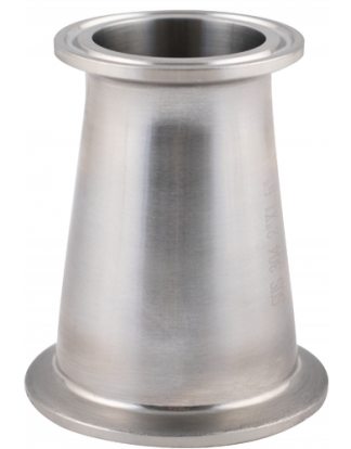 CONCENTRIC REDUCER Stainless Steel Tri-Clamp 2.5" To 2" Tri-Clover 304 SS (Special Order)