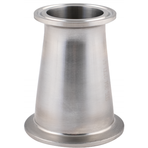 CONCENTRIC REDUCER Stainless Steel Tri-Clamp 2.5" To 2" Tri-Clover 304 SS (Special Order)