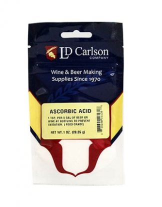 ASCORBIC ACID (Vitamin C) 1 Ounce 6130A from LD Carlson to Stop Browning and Sulfide Odors in Winemaking