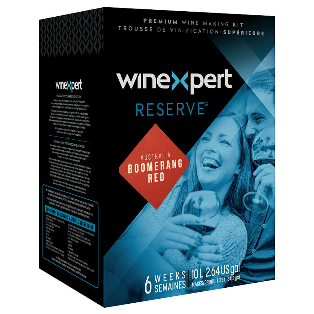 BOOMERANG RED Wine Kit (Australia) Winexpert Reserve Limited Series 10L - Makes 6 Gallons Wine - Image 2