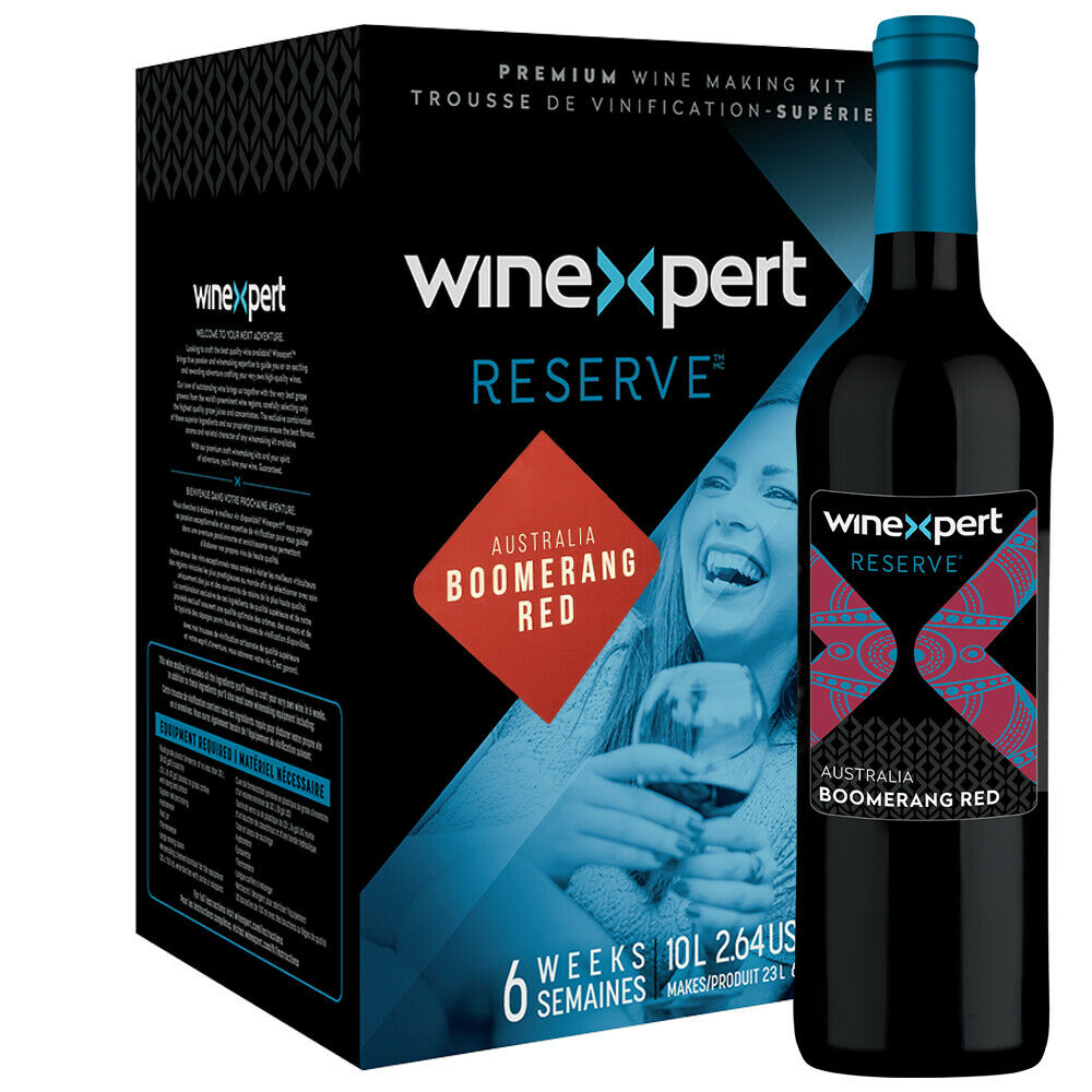 BOOMERANG RED Wine Kit (Australia) Winexpert Reserve Limited Series 10L - Makes 6 Gallons Wine - Image 3