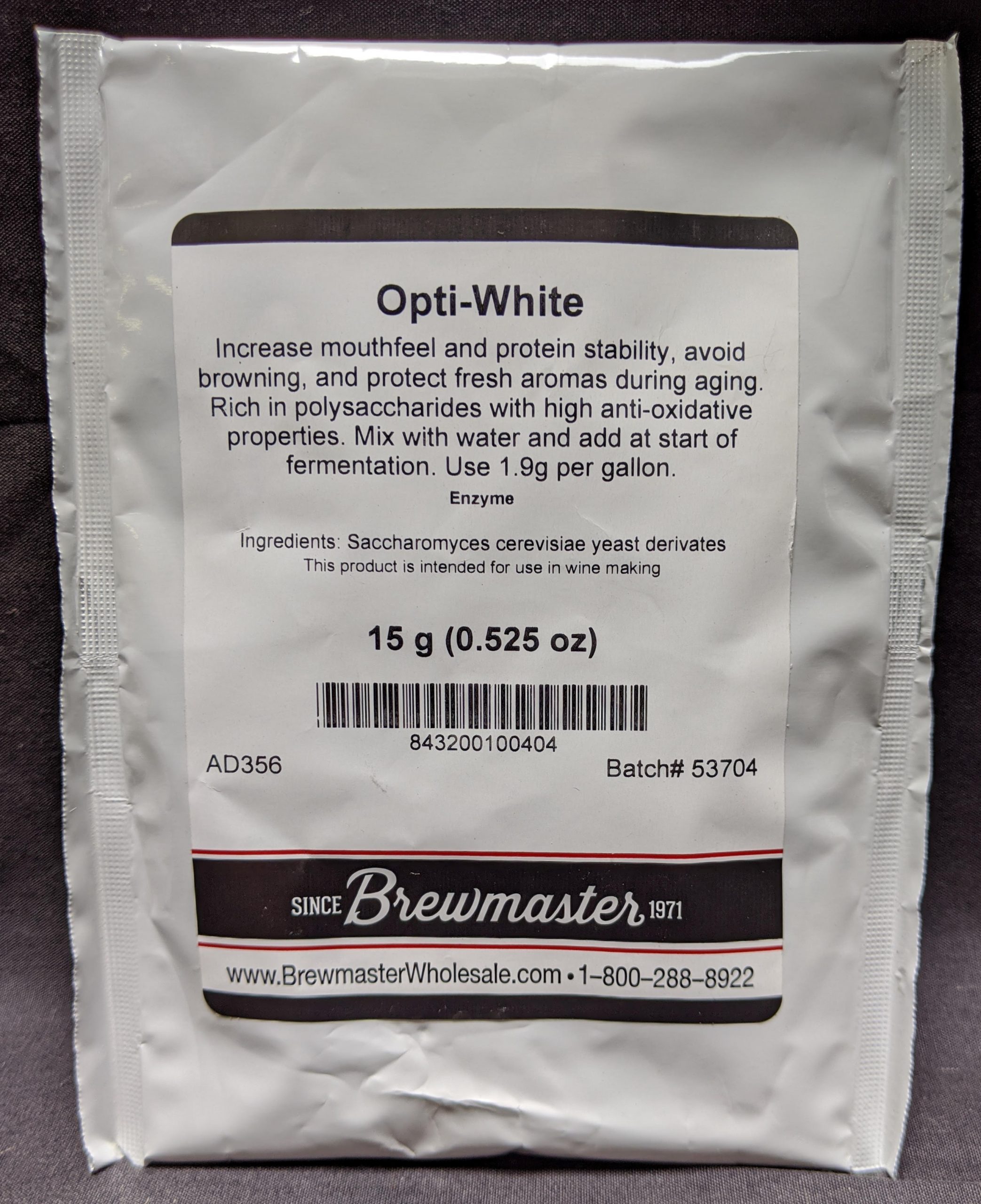 OPTI-WHITE 150g Antioxidant Nutrient from Lallemand/Scott Laboratories (Cellar Science Medium Pack) AD356A