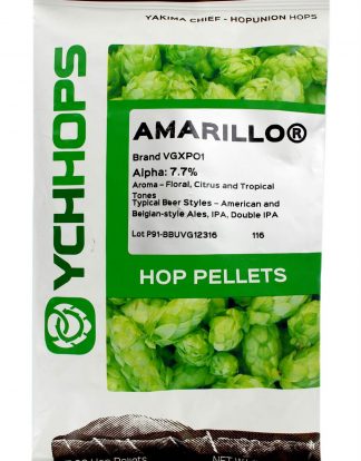 HOPS HOP PELLETS 1lb AMARILLO® Nitrogen Foil Factory Pack