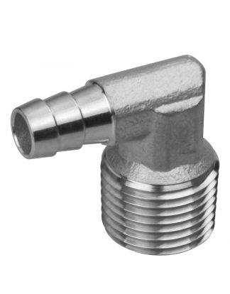 ELBOW For Mash Tun False Bottom 1/2" MPT Thread 3/8" Barb 304 Stainless Steel