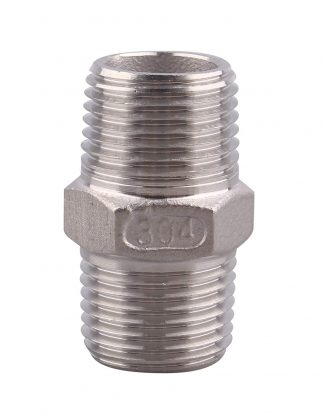 HEX NIPPLE 1/2 Inch Male NPT Stainless Steel 304 Threaded Pipe Fitting for Home Brewing