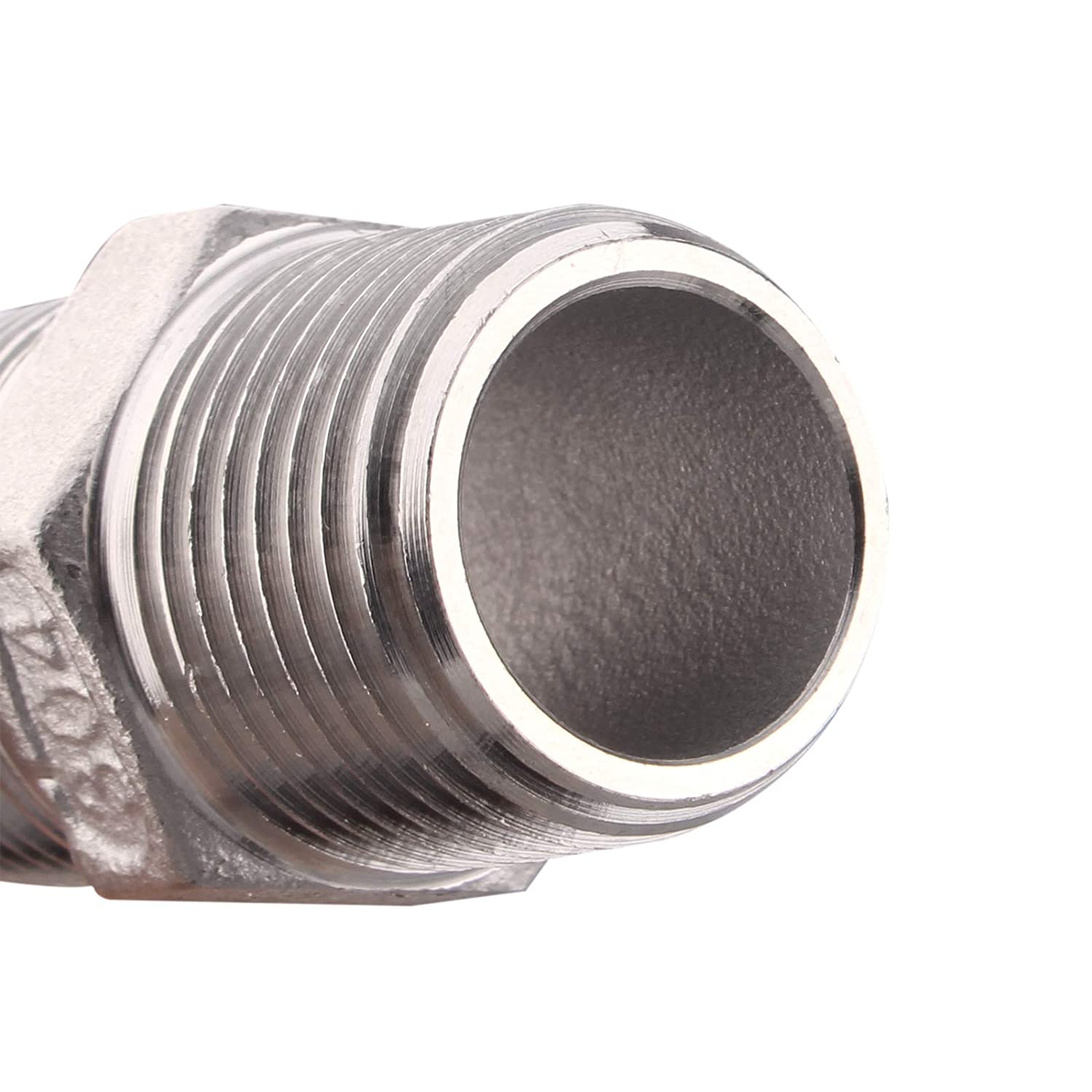 HEX NIPPLE 1/2 Inch Male NPT Stainless Steel 304 Threaded Pipe Fitting for Home Brewing - Image 4