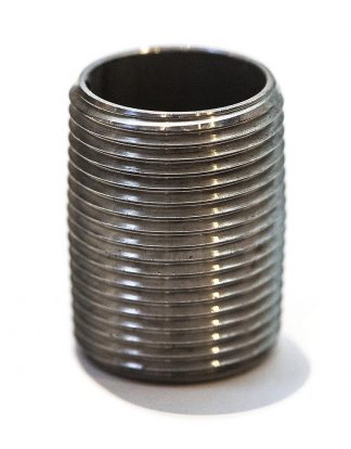 SHORT THREADED STEM 304SS Stainless Steel Pipe Nipple 1/2" NPT MALE X 1" 1/2" NPT MALE Close Nipple Threaded Both Ends
