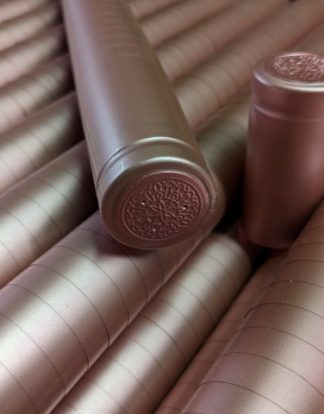 SHRINK CAPS 30 DUSTY ROSE Winery Quality PVC Heat Shrink Capsules for Wine Bottles Rosette Top