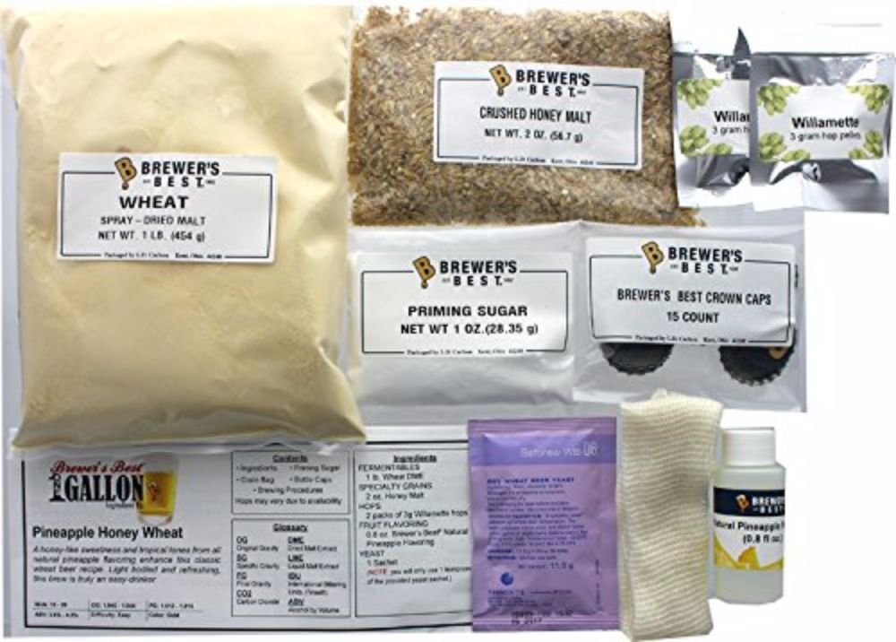 PINEAPPLE HONEY WHEAT Beer Kit 1 Gallon Brewers Best Boxed Ingredient Kit 1434 - Image 2