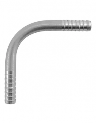 SS ELBOW 90º Degree with 1/4" Barbed Ends for Beer Line Dispensing System 1/4″ X 1/4″ ID 304 Stainless Steel Problem Solver Krome C114
