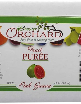 PINK GUAVA PUREE 4.4 Pound Boxed Bladder Brewer's Orchard Natural Fruit Purees for Shrub, Cider, Mojitos, Wine and Beer