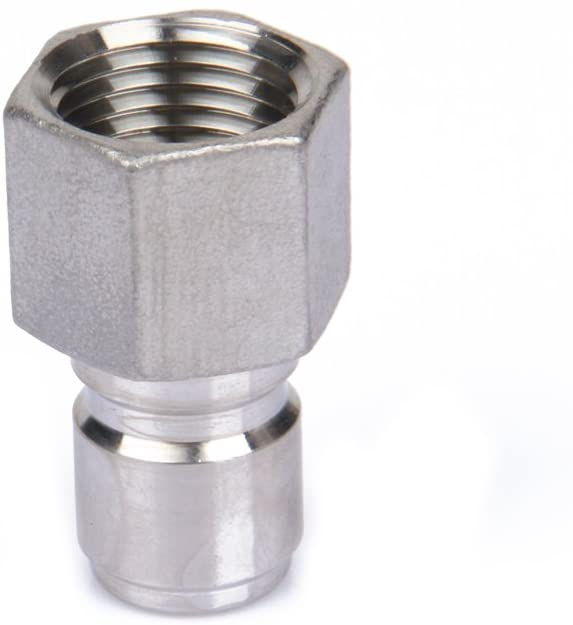 QUICK DISCONNECT 1/2" NPT FEMALE Pipe Thread (FPT) To Male Quick Disconnect 304 Stainless H503D - Image 3