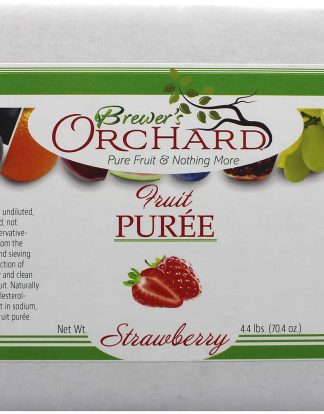 Special Order Only STRAWBERRY PUREE 4.4 Pound Boxed Bladder Brewer's Orchard Natural Fruit Purees for Shrub, Cider, Mojitos, Wine and Beer