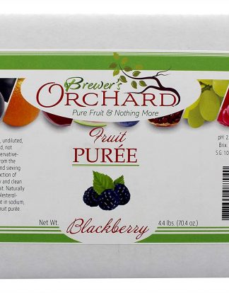 BLACKBERRY PUREE 4.4 Pound Boxed Bladder Brewer's Orchard Natural Fruit Purees for Shrub, Cider, Mojitos, Wine and Beer