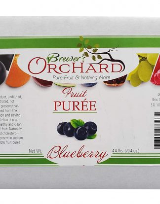 BLUEBERRY PUREE 4.4 Pound Boxed Bladder Brewer's Orchard Natural Fruit Purees for Shrub, Cider, Mojitos, Wine and Beer