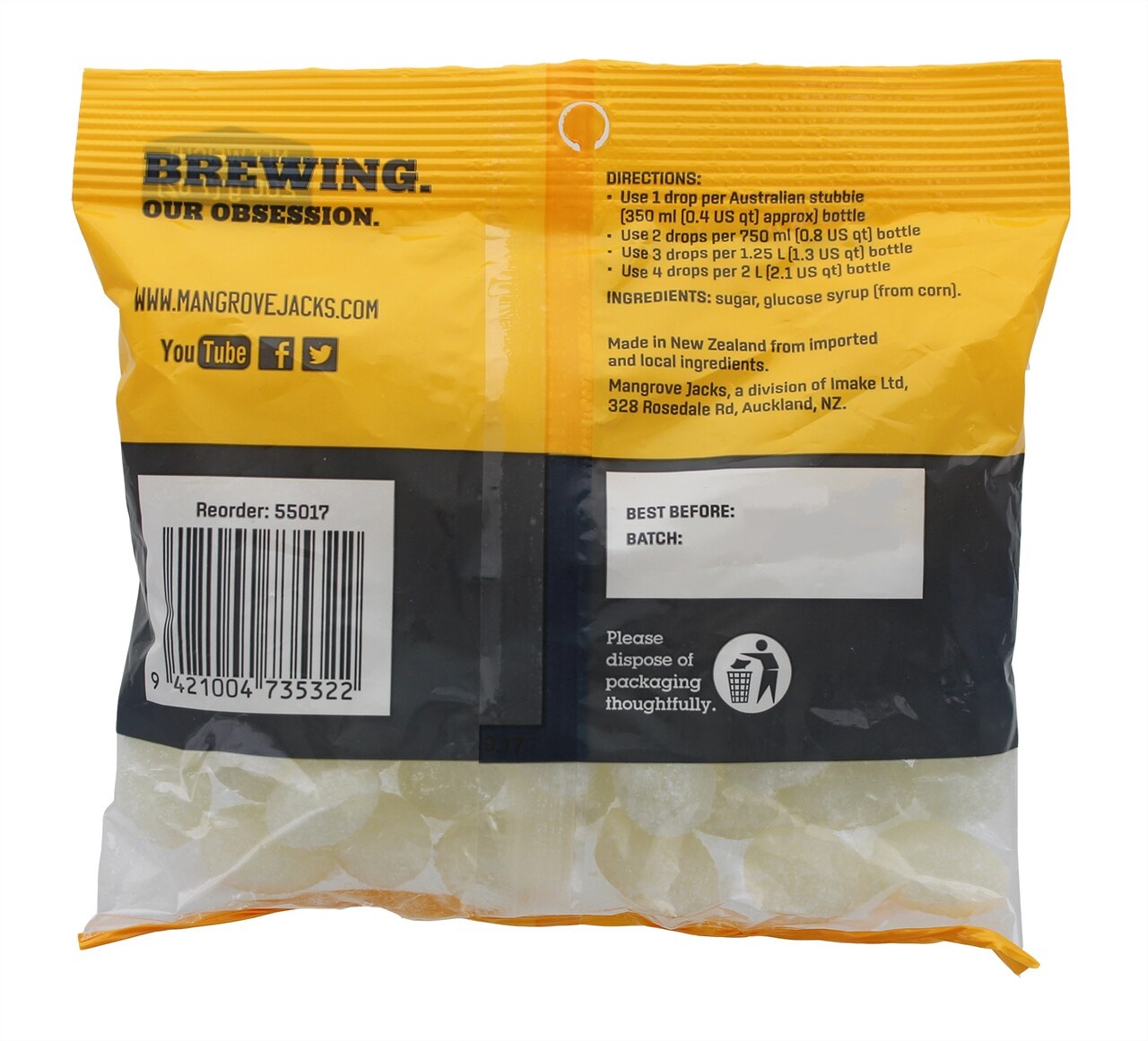 MANGROVE JACK'S CARBONATION DROPS Priming Sugar Tablets to Carbonate Soda and Beer - Image 5
