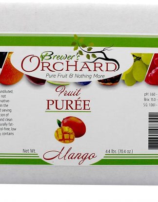 MANGO PUREE 4.4 Pound Boxed Bladder Brewer's Orchard Natural Fruit Purees for Shrub, Cider, Mojitos, Wine and Beer