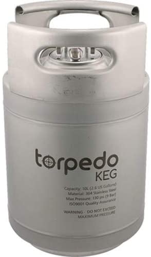 TORPEDO KEG 2.5 GALLON STACKABLE STAINLESS BALL LOCK CORNY TYPE