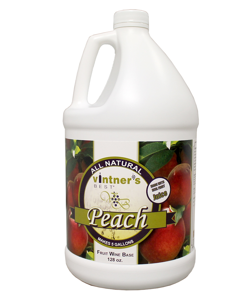 PEACH WINE BASE Vintners Best 128oz Fruit Wine Base - Makes 5 Gallons