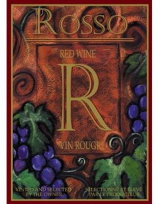 WINE BOTTLE LABELS Pack of 30 ROSSO Red Wine Labels Big R Design Self-Adhesive Easy Peel