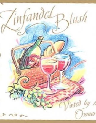WINE BOTTLE LABELS Pack of 30 ZINFANDEL BLUSH Picnic Basket Self-Adhesive Easy Peel