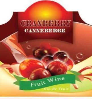 WINE BOTTLE LABELS Pack of 30 CRANBERRY Fruit Wine Stencil Font Design Self-Adhesive and Peelable