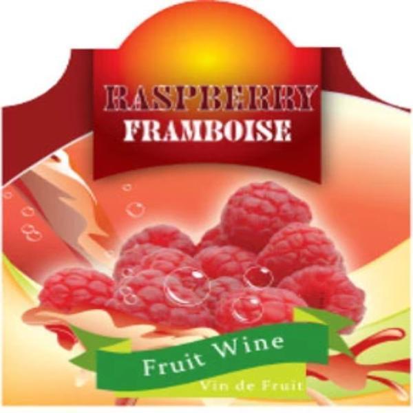 WINE BOTTLE LABELS Pack of 30 RASPBERRY Fruit Wine Stencil Font Design Self-Adhesive Easy Peel
