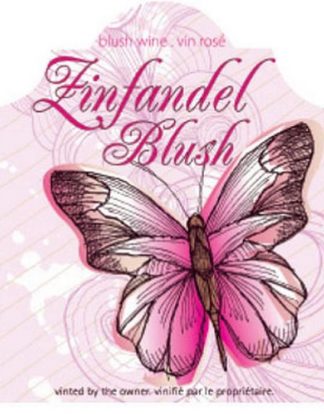 WINE BOTTLE LABELS Pack of 30 ZINFANDEL BLUSH Butterfly  Self-Adhesive Easy Peel