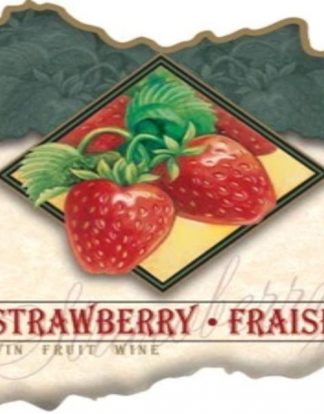WINE BOTTLE LABELS Pack of 30 STRAWBERRY Fruit Wine Strawberries in Diamond Self-Adhesive Easy Peel