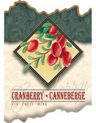WINE BOTTLE LABELS Pack of 30 CRANBERRY Fruit Wine Cranberries in Diamond Self-Adhesive Easy Peel