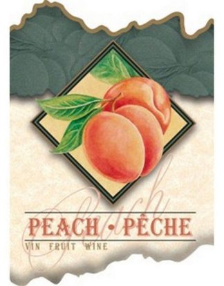 WINE BOTTLE LABELS Pack of 30 PEACH Fruit Wine Peaches in Diamond Design Self-Adhesive Easy Peel