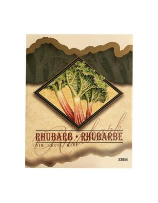 WINE BOTTLE LABELS Pack of 30 RHUBARB Fruit Wine Fruit Stalks in Diamond Design Self-Adhesive Easy Peel