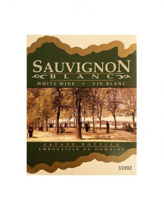 WINE BOTTLE LABELS Pack of 30 SAUVIGNON BLANC Sienna Shaded Park Scene Self-Adhesive Easy Peel