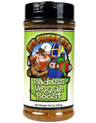 Big Swede BBQ Rub BADASS VEGGIE BOOST 9.9 oz Shaker Bottle