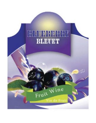 WINE BOTTLE LABELS Pack of 30 BLUEBERRY Fruit Wine Stencil Font Design Self-Adhesive Peelable