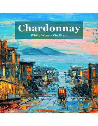 WINE BOTTLE LABELS Pack of 30 CHARDONNAY San Francisco Cable Car Design Self-Adhesive Easy Peel