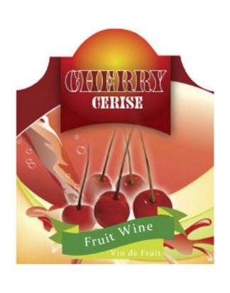 WINE BOTTLE LABELS Pack of 30 CHERRY Fruit Wine Stencil Font Design Self-Adhesive Easy Peel
