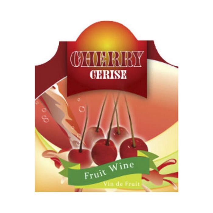 WINE BOTTLE LABELS Pack of 30 CHERRY Fruit Wine Stencil Font Design Self-Adhesive Easy Peel