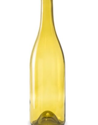 Wine Bottles BURGUNDY Case of 12 750ml Punted Cork Finish Dead Leaf Green (Yellow)