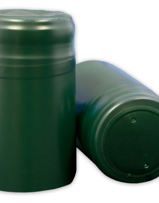30PK DARK GREEN SHINY (Glossy) Shrink Capsules PVC Caps for Wine Bottles 30X55mm