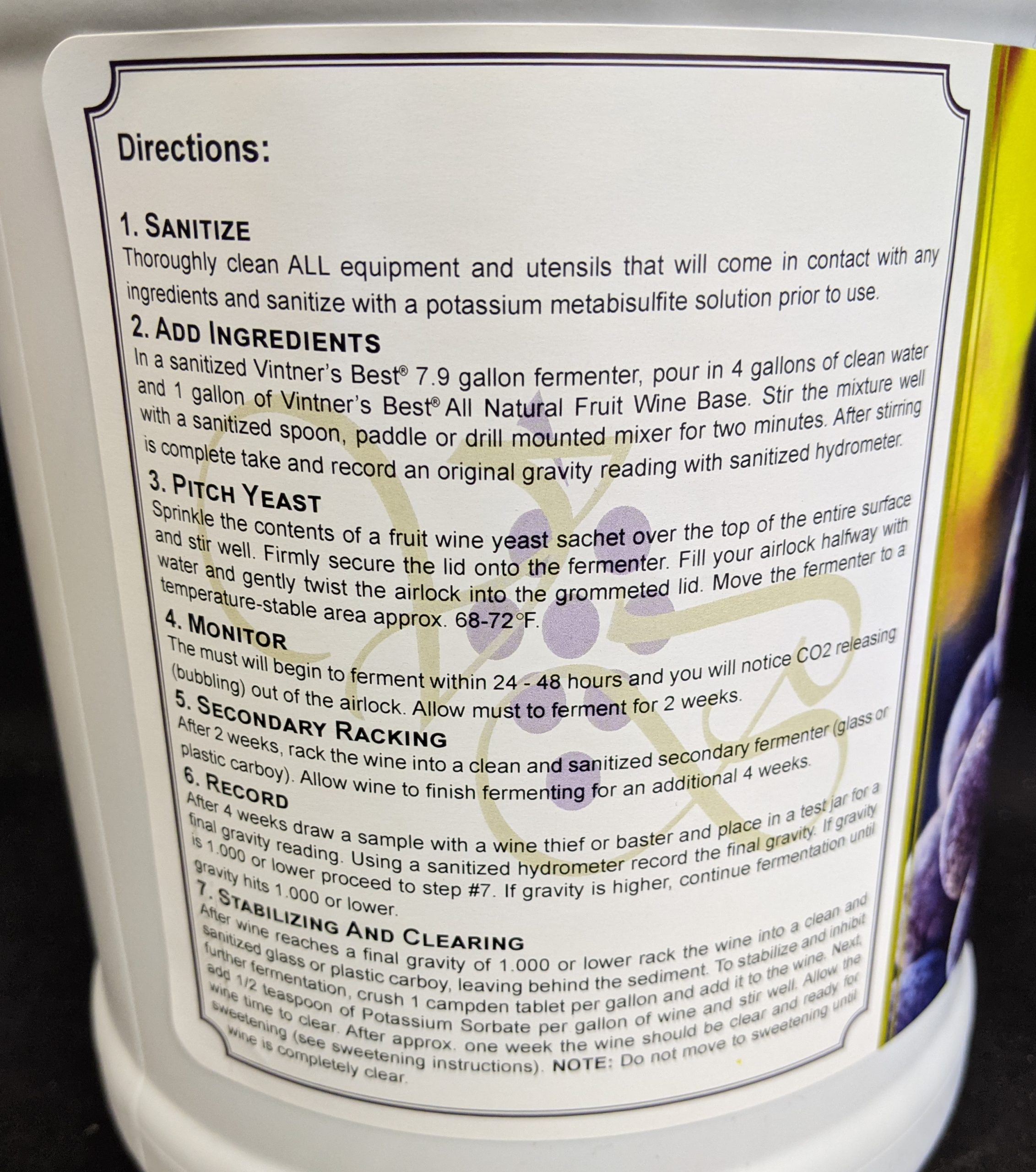 LAMBRUSCO WINE BASE Vintners Best 128oz Fruit Wine Base - Makes 5 Gallons - Image 5