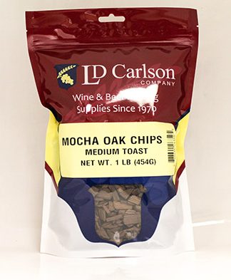 DISCONTINUED XtraMocha MOCHA OAK CHIPS (French AND American Oak Blend) Medium Toast 1lb Pack for Beer Wine Brandy or Moonshine Alcohol from Xtrachene
